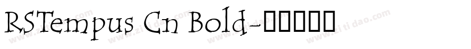 RSTempus Cn Bold字体转换